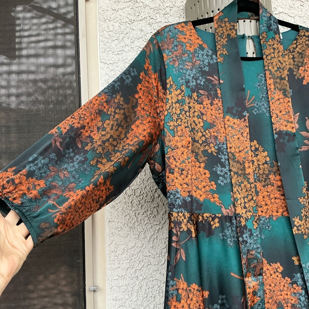 Baltic Born Green and Rust Floral Maxi Dress - Picture 12 of 16